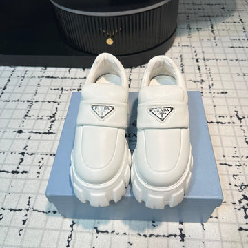 Pra Brushed Monolith Loafers White Lambskin