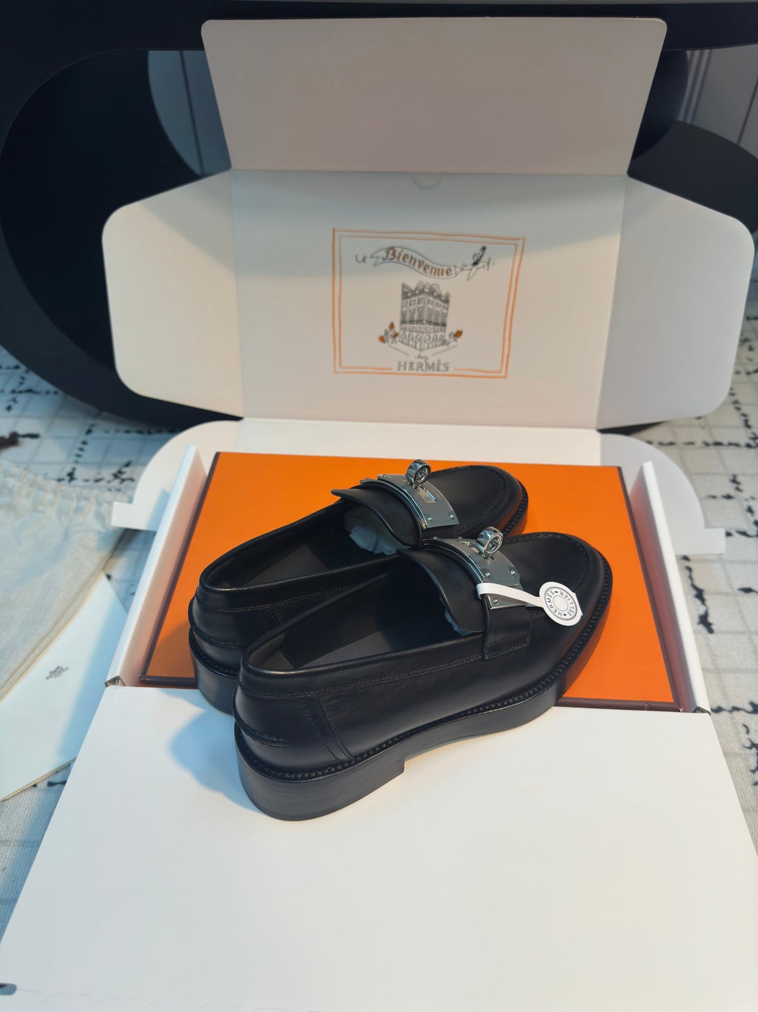 Hm Hot Loafer 30MM Black Cowhide 970666