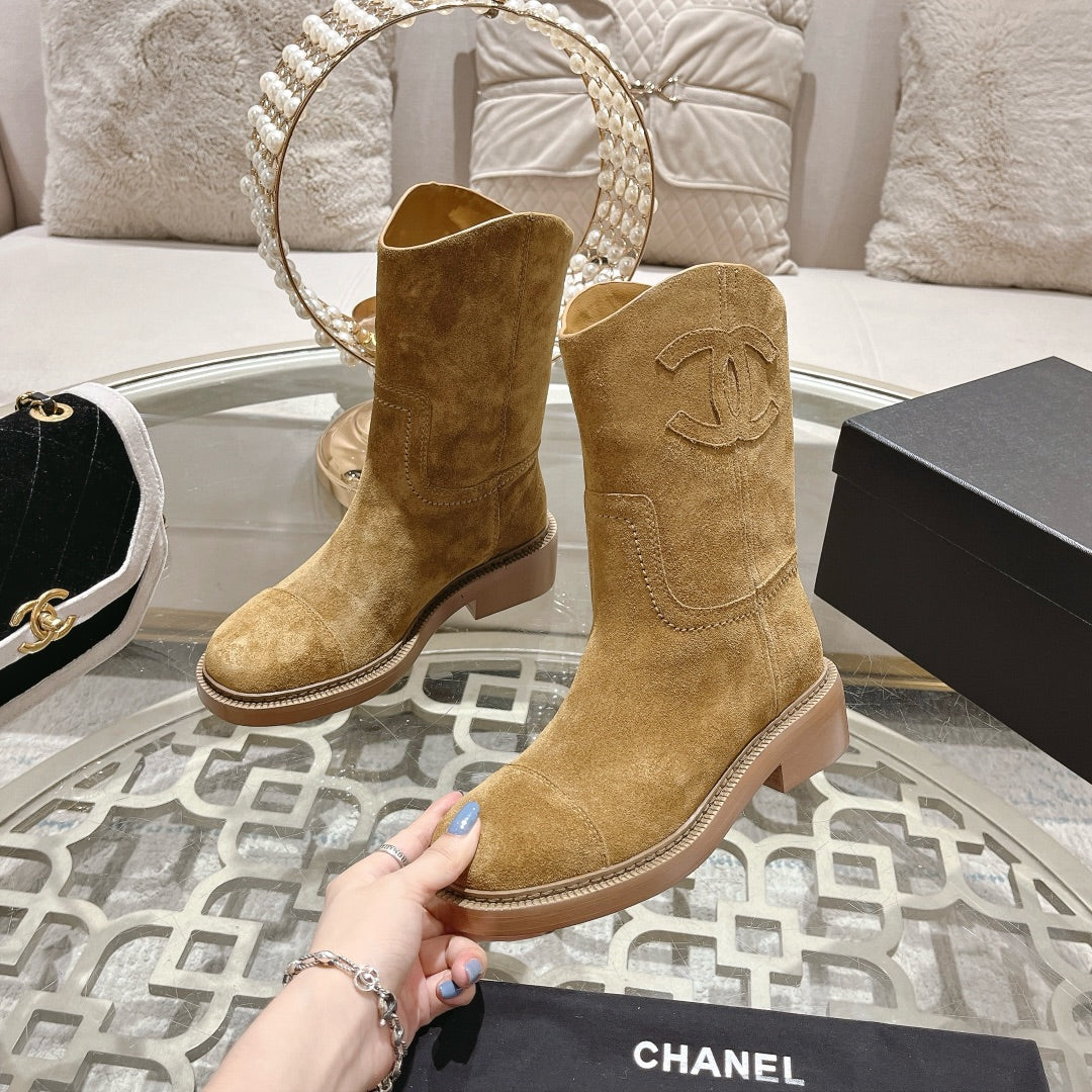 CC Ankle Boots 40MM Light Brown Suede