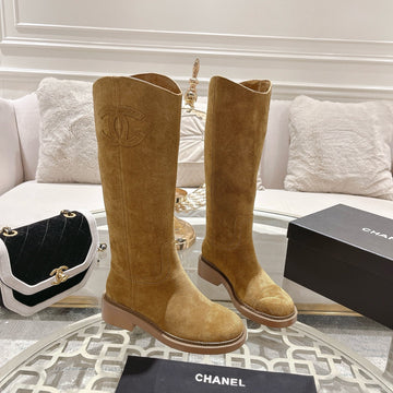 CC High Boots 40MM Dark Beige Suede