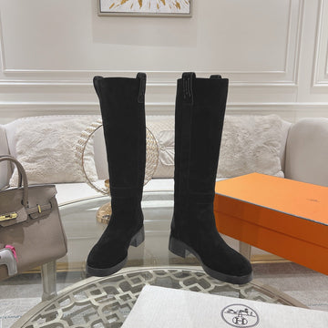 Hm Horse 45MM Boot Black Suede 478200