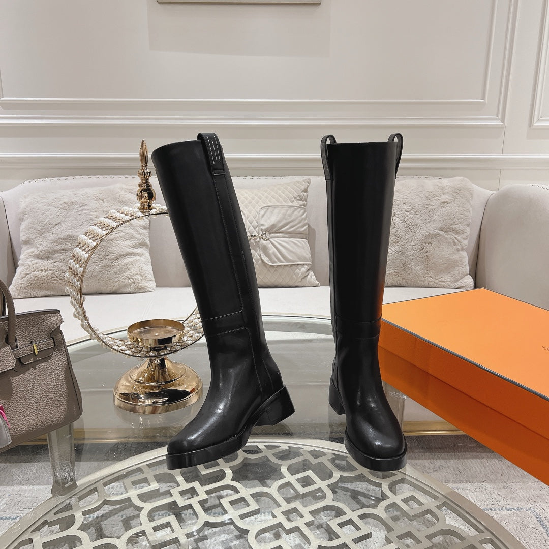 Hm Horse 45MM Boot Black Cowhide 478202