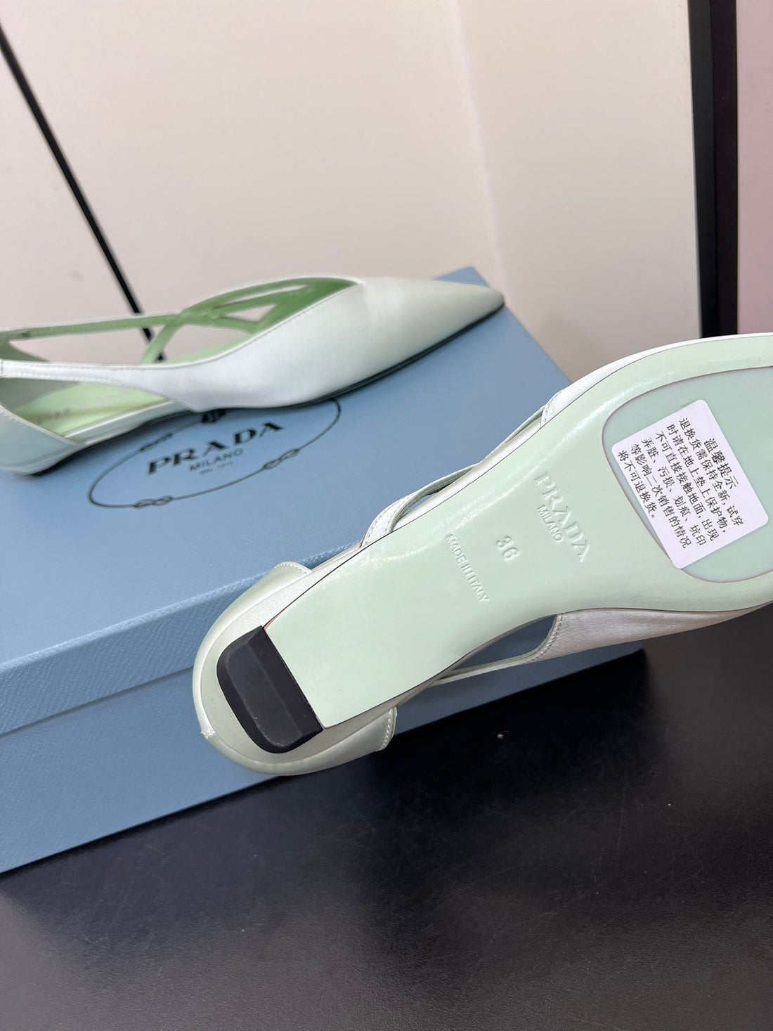Cut-Out Ballerinas In Chetwode Green Satin