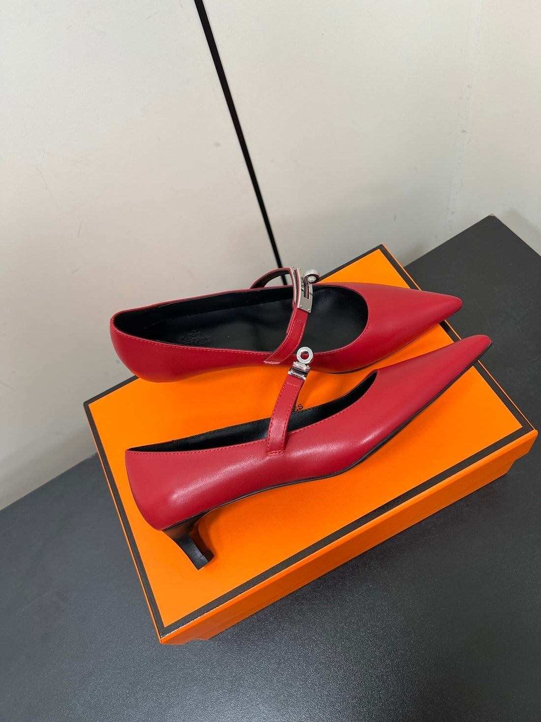Hm 25C Kiara 40 Pump Red Calfskin 210274