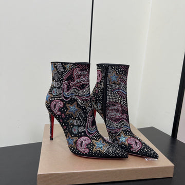 Cl Hot Chick Starlight Ankle Boots 10.5 Suede 618912