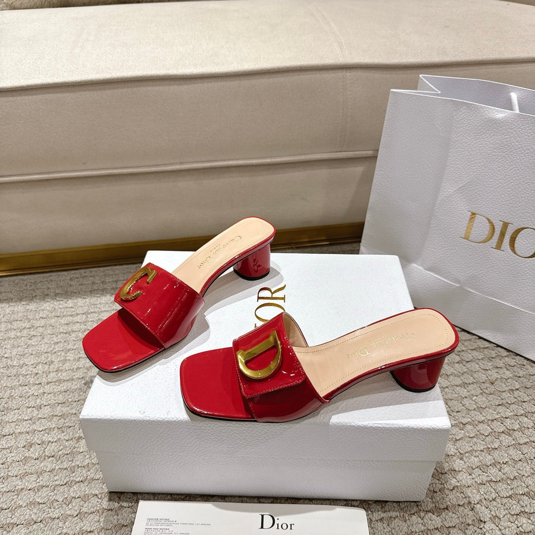 CD 25 C'est Dio Red Patent Leather 396129