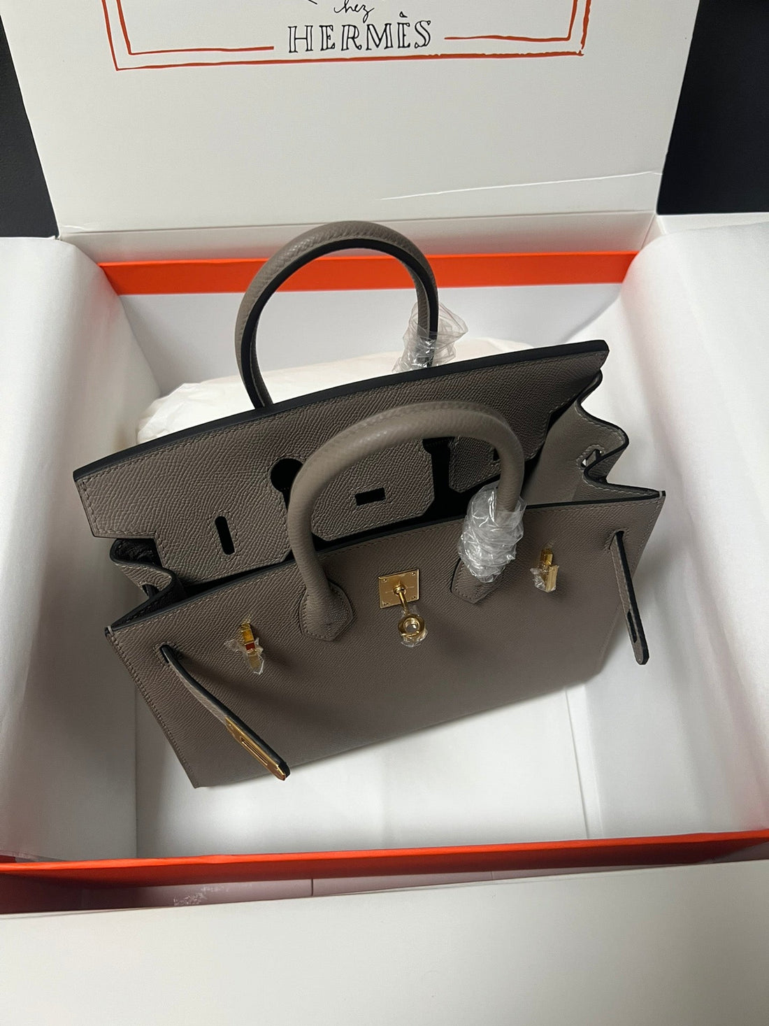 HM Birkin Sellier Etain Epsom Leather Gold Hardware