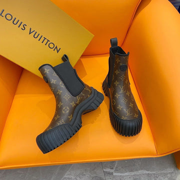 LV Ruby Flat Ankle Boot 55MM Dark Brown Cowhide