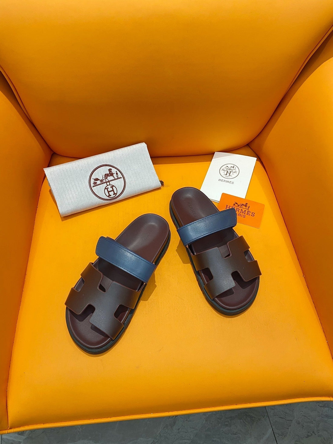Chypre Rough H Blue Calfskin