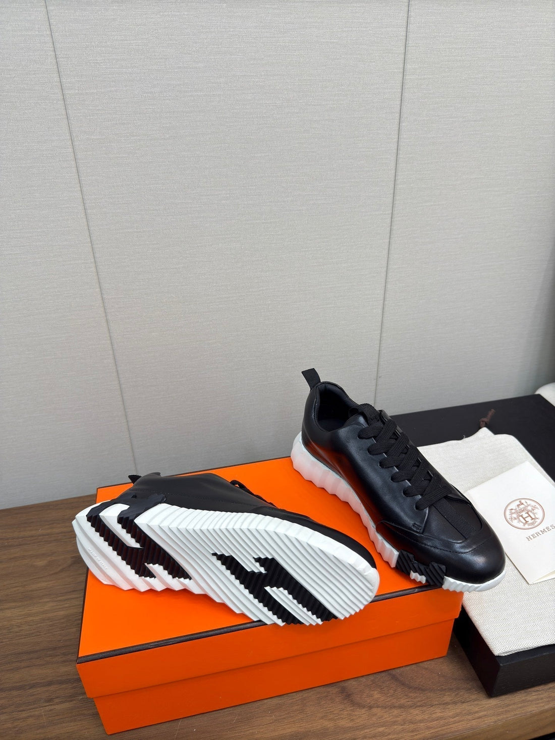 Hm Bouncing Sneaker Black Mix White Calfskin 213525