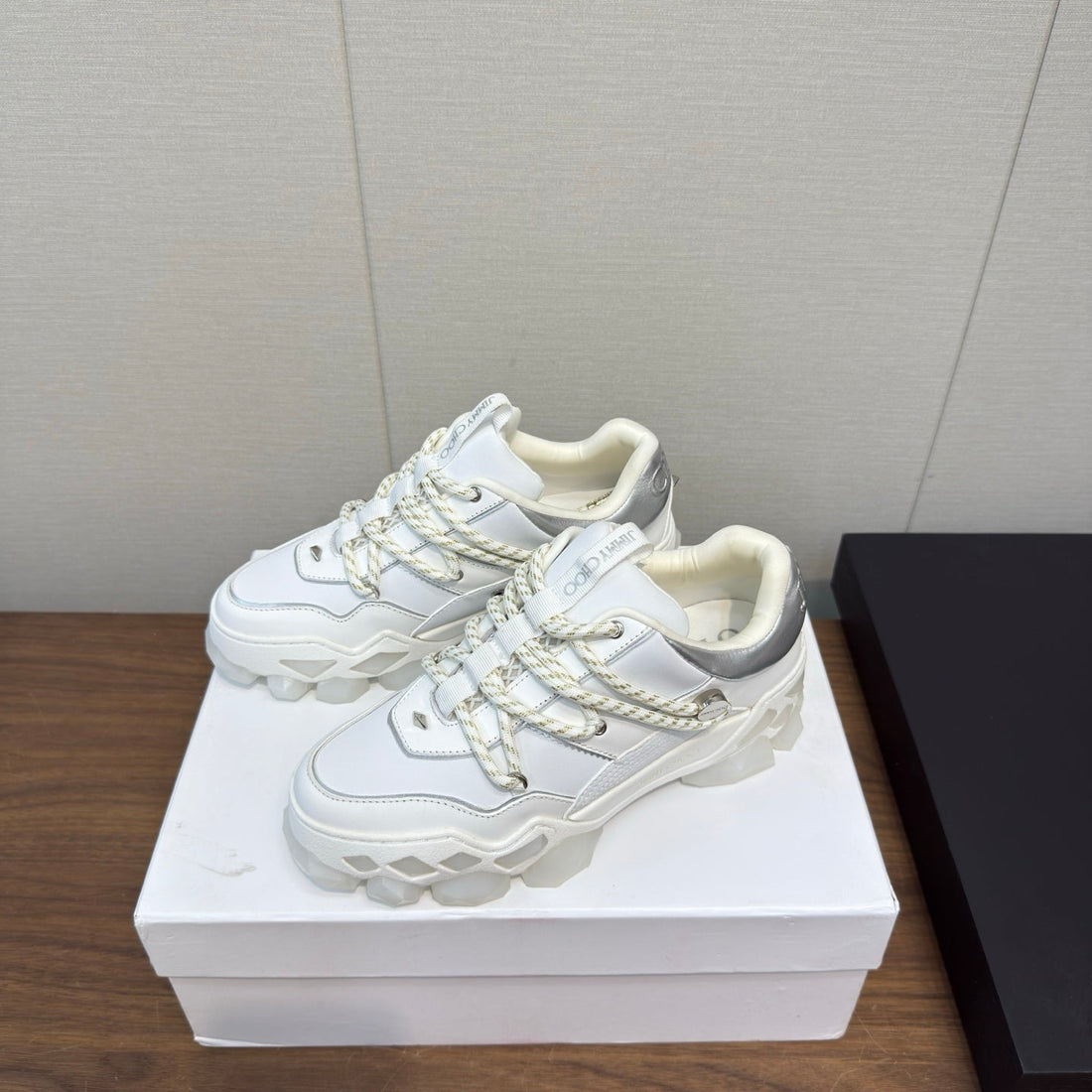 Jimmy Diamond X Ii/F Sneaker White Grey Fabric Leather 517667