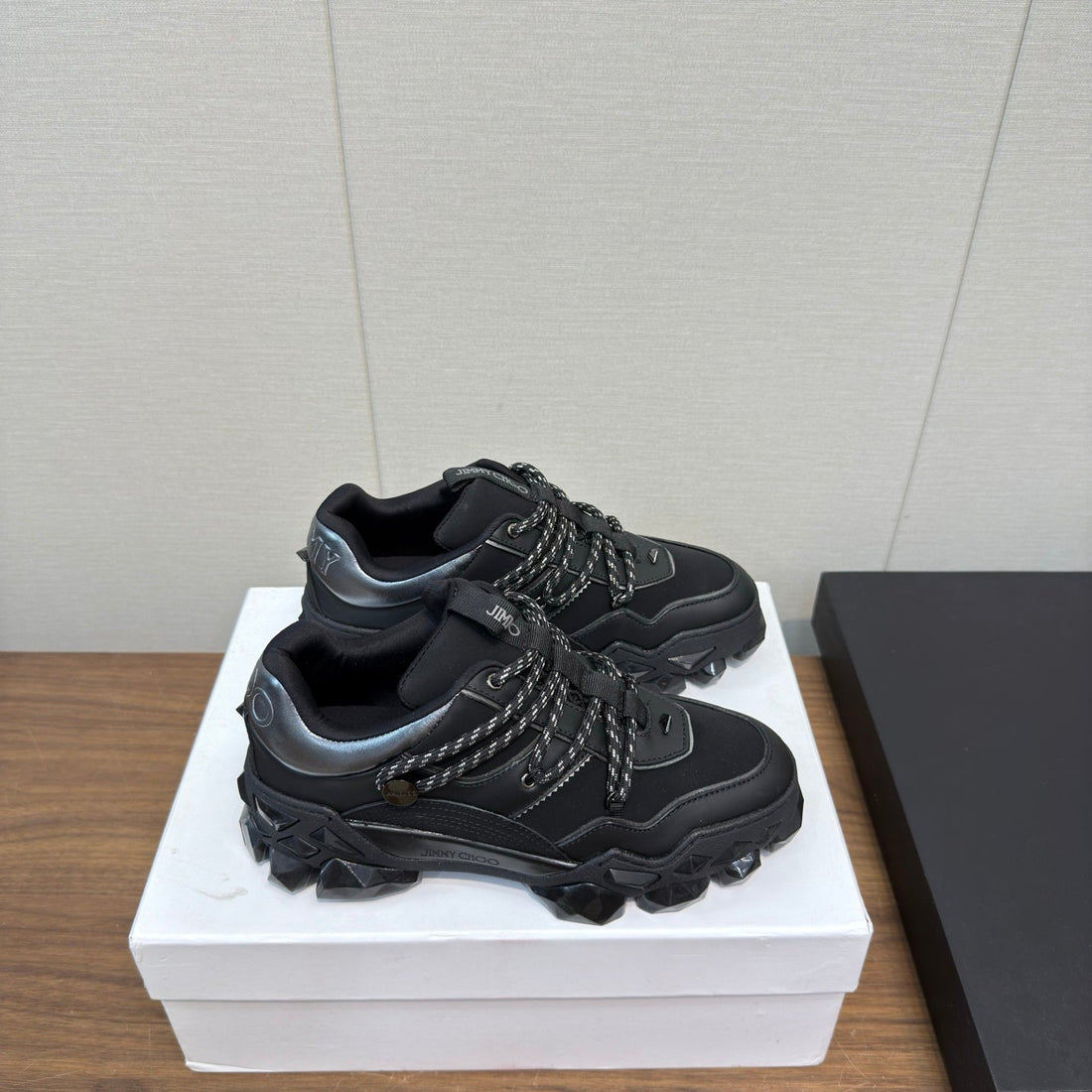 Jimmy Diamond X Ii/F Sneaker Black Fabric Leather 517668