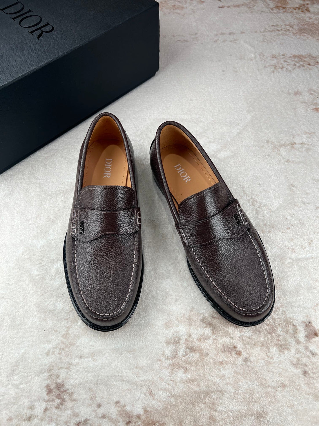 CD Granville Loafer Chocolate Grained Calfskin