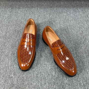 CD Granville Loafer Glossy Sienna Monogram Lambskin