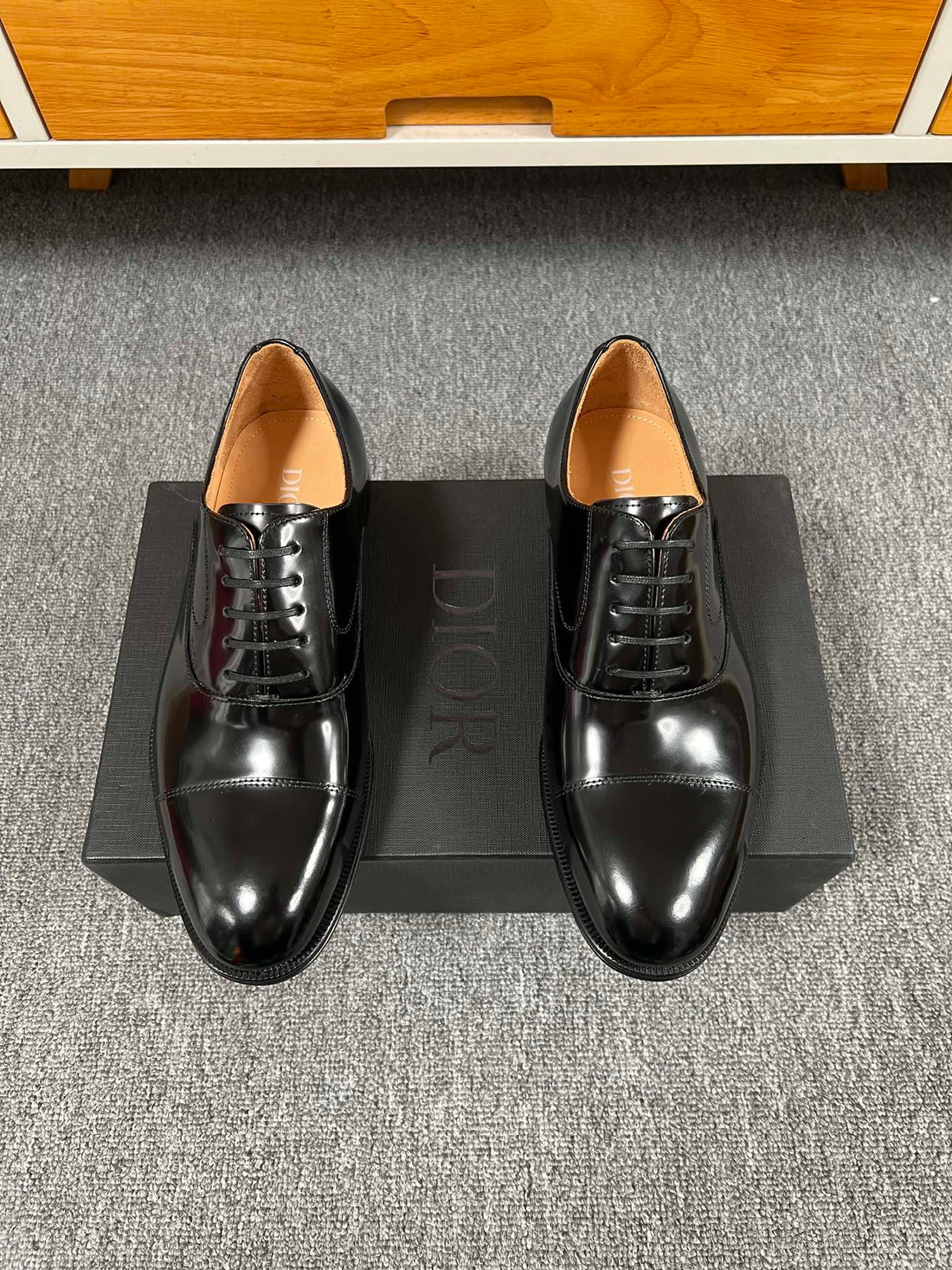 CD Timeless Oxford Black Polished Calfskin