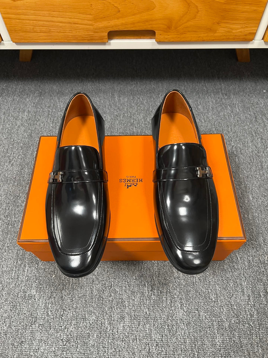 Hm Giovanni Loafer Glossy Black Lambskin