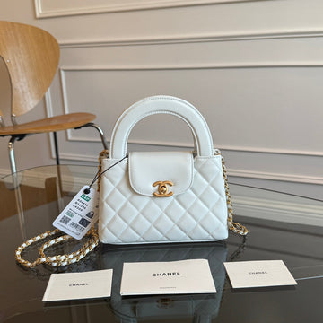 Kelly Shopping Bag 19 In White Calfskin Gold Hardware