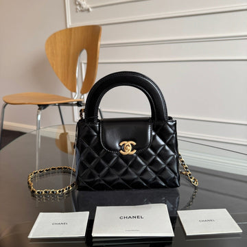 Kelly Shopping Bag 19 In Black Calfskin Gold Hardware