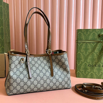 Gucci Ophidia 31CM Bag Ebony Brown Canvas 248566