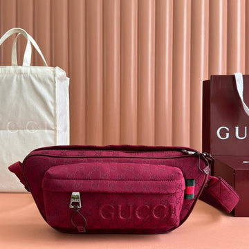 Belt Bag 34 In Currant Red Monogram Canvas