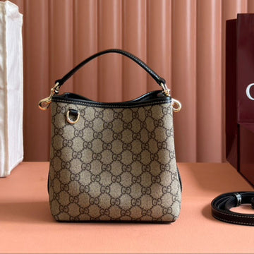 Gucci Ophidia 20.5cm Bag Ebony Black Canvas 248560