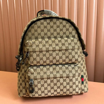 Medium Backpack 40 In Bege And Ebony Canvas