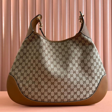 Body Medium Shoulder Bad 49 In Beige Monogram Canvas And Brown Calfskin Gold Hardware