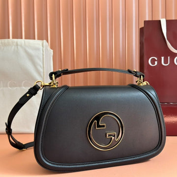 GG Blondie Large Handbag 32CM Black Calfskin