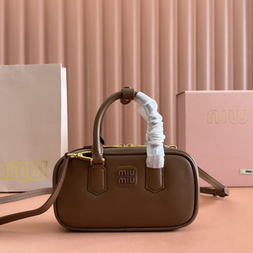 Miu Miu 19 Arcadie Brown Leather Bag Briarwood 239709