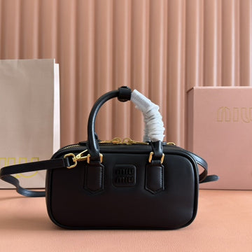Miu Miu 19 Arcadie Black Leather Bag Briarwood 239710