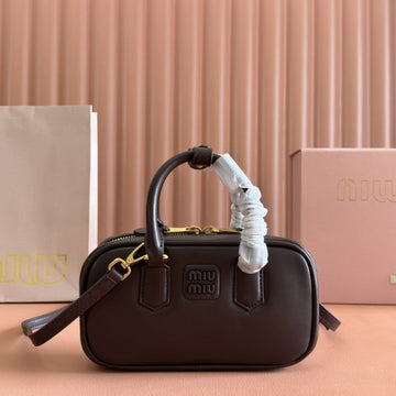 Miu Miu 19 Arcadie Chocolate Leather Bag Briarwood 239711