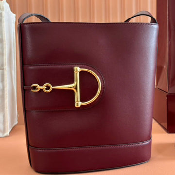 Gucci 73 Mini 27.5cm Bucket Bag Rosso Ancora Red Smooth Leather 244435