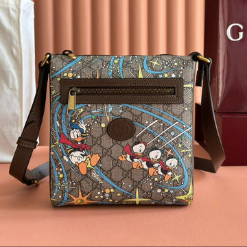 Gucci 2025 X Disney Donald Duck Bag Multicolor Cowhide Canvas 273592