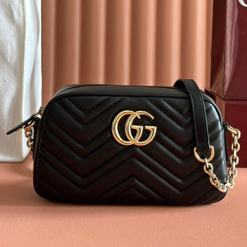GG 2025 Mamont Bag 24CM Black Gold Lambskin 273724