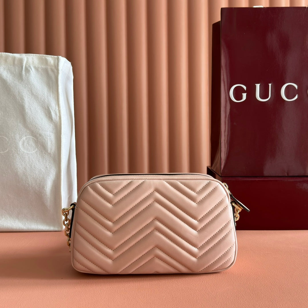 GG 2025 Mamont Bag 24CM Pink Gold Lambskin 273725