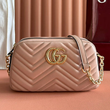 GG 2025 Mamont Bag 24CM Pink Gold Lambskin 273725