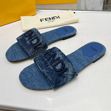 Ff 5 Navy Blue Canvas Slide