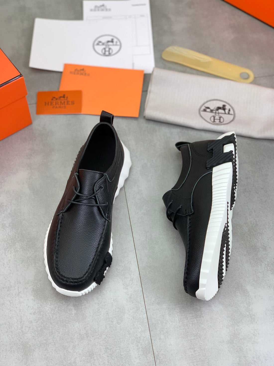 Hm Increase Sneaker Black Calfskin