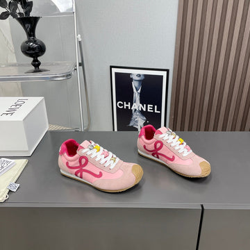 Ballet Runner 2.0 In Pink Pastel Suede And Lycra Fabric