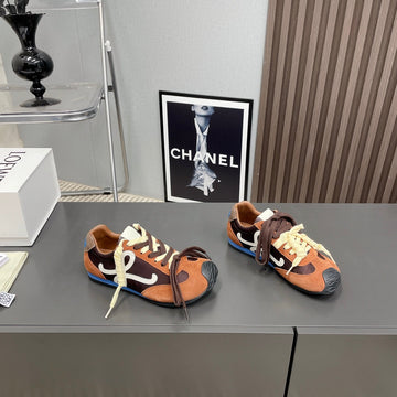 Ballet Runner 2.0 In Bronze Brown Suede And Lycra Fabric
