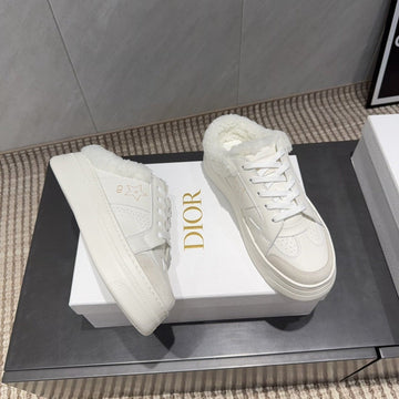 CD Star Sneakers White Cowhide Wool 539687