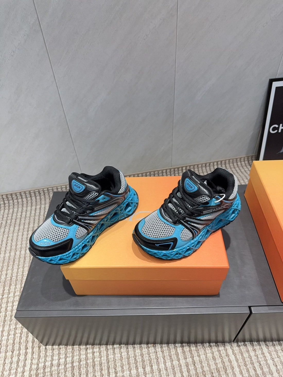 CD B35 Nxxt Sneaker Black Blue Rubber Mesh 614260