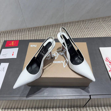 Cl 26SS Slingback 100 White Patent Leather 613985
