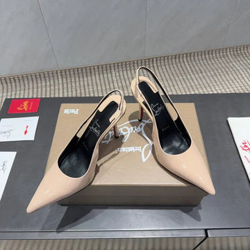 Cl 26SS Slingback 100 Beige Patent Leather 613987