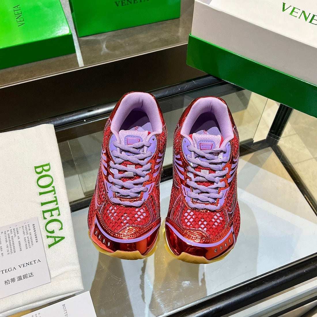 Bv 26S Orbit Flash Sneaker Purple Pink Mesh Leather 735927