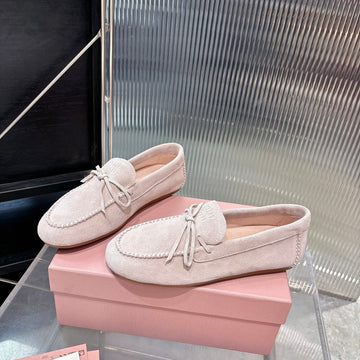 Miu 26S Loafer Light Pink Suede 683947