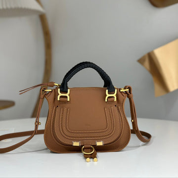 Chloé Marcie Small Bag 21CM Brown Calfskin
