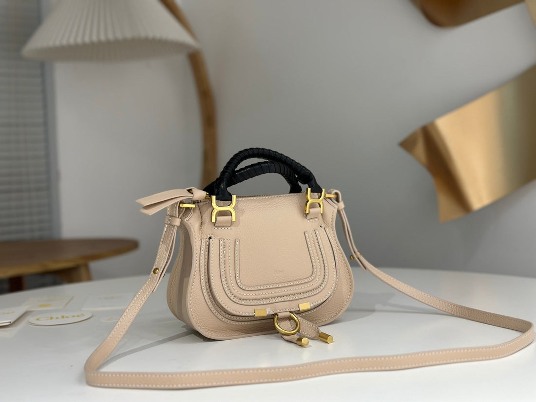 Chloé Marcie Small Bag 21CM Light Beige Calfskin