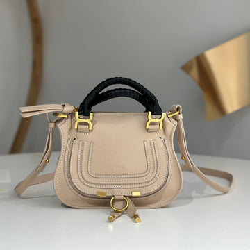Chloé Marcie Small Bag 21CM Light Beige Calfskin