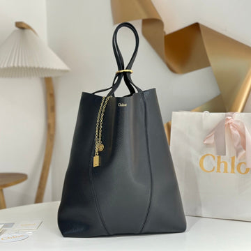Chloé Spin Large Bag 35CM Black Calfskin